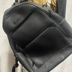 Black Leather Backpack by Robert Graham
